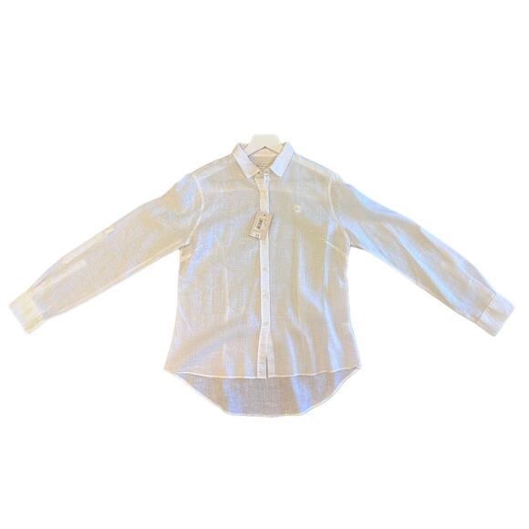 Peter Millar | Linen White Button-Down Shirt | M - Picture 3 of 5